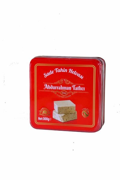 Abdurrahman Tatlıcı Plain Tahini Halva Tin Box (300 Gr)