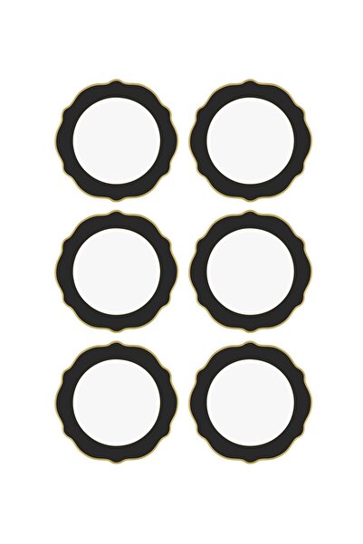 The Mia Jaswely Cake Plate 6 Pieces Black 21 Cm Dnr0029
