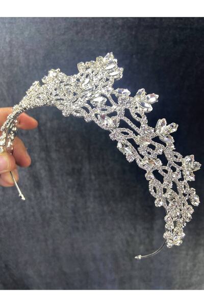 Bride Aksesuar Dünyası Model Eliss de culoare argintie, Henna și Coroana Mire...