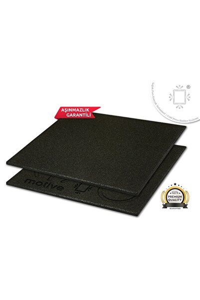 Soğuk Pres Majör Black 100x100cm Profesyonel Aşınmazlık Garantili Soğuk Pres Kauçuk Zemin