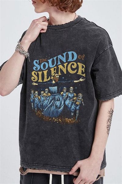 Touz Πλένεται The Sound Of Silence Unisex Vintage T-shirt