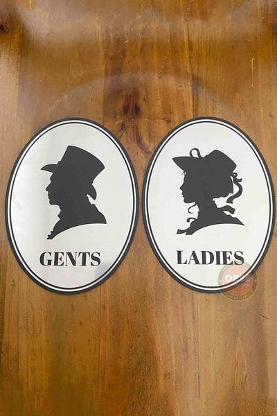 Orse Reklam حروف باب المرحاض باللون الرمادي