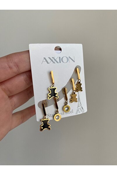 Owentis Çelik Gold 6lı Bvlgari Model Set Küpe