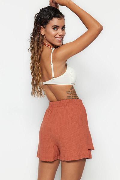 Trendyol Collection Коричневий тканий пляжний сорт Бермуди TBESS23SR00018