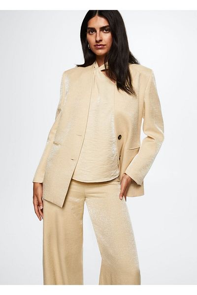 MANGO Woman Υφασμάτινο μπλέιζερ
