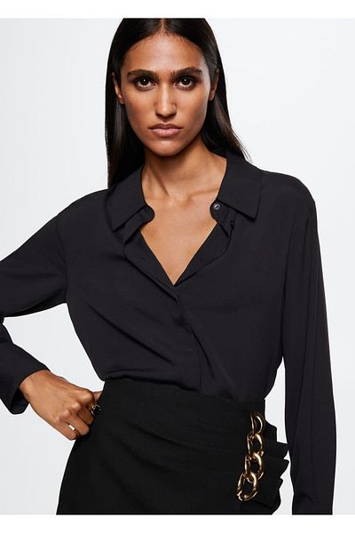 MANGO Woman Chain Detailed Mini Skirt