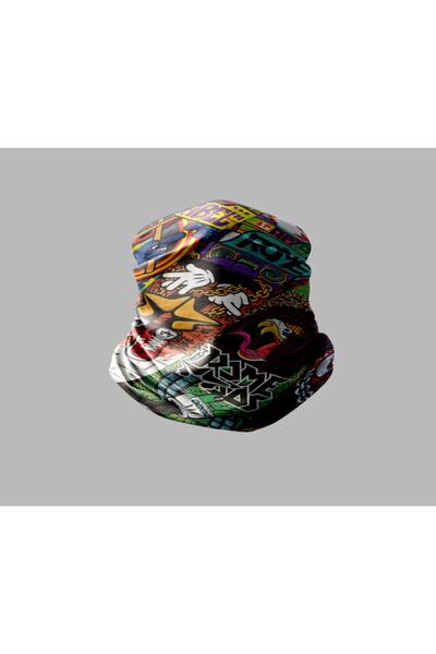 Buffalo Мотоциклетна маска с шийна превръзка за външна употреба, унисекс, 5 броя в опаковка