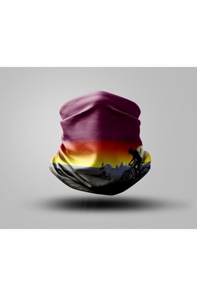 Buffalo طوق رقبة على شكل قناع راكب الدراجة النارية للجنسين، عبوة من 5 قطع