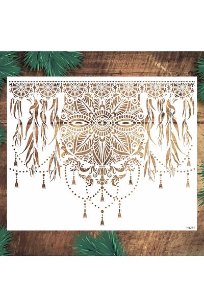 STENCİLTASARIM Stencil Design Hd274 Mix Wall - Decorative Wall, Item, Tiles, Fabric Painting Templates 80x100cm