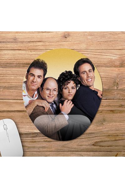 Pixxa نموذج لوحة ماوس دعم المعصم من Seinfeld - 1 بيضاوي