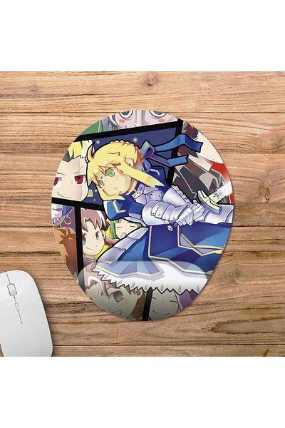 Pixxa موديل Fate / Zero لوحة ماوس مع مسند للمعصم - 2 بيضاوي