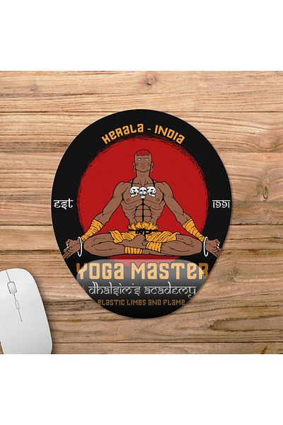 Pixxa موديل لوحة ماوس داعم للمعصم من Street Fighter - Dhalsim Yoga Master - بيضاوي واحد