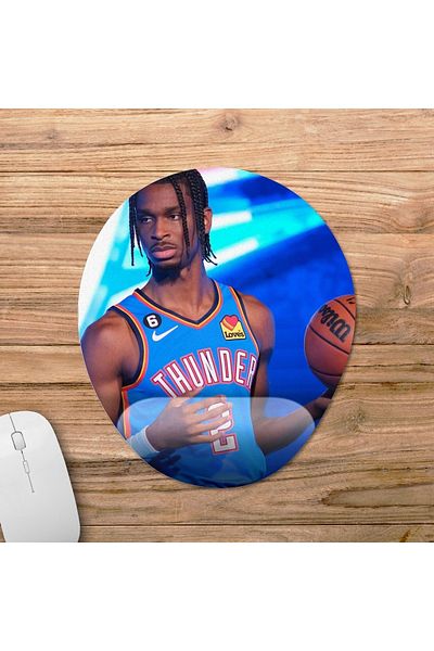 Pixxa نموذج لوحة الماوس المدعومة للمعصم من Shai Gilgeous Alexander Nba - بيضاوي واحد