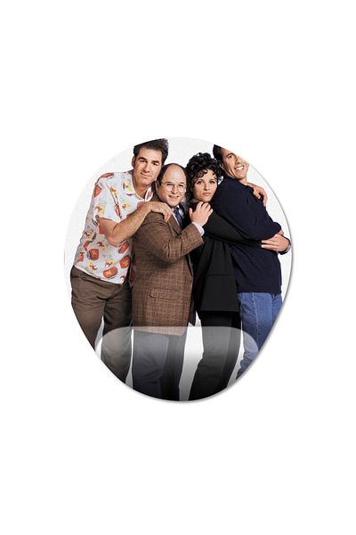 Pixxa نموذج لوحة ماوس دعم المعصم من Seinfeld - 3 بيضاوي