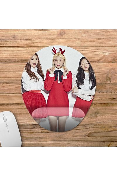 Pixxa موديل لوحة ماوس Momoland مع مسند للمعصم - 2 بيضاوي