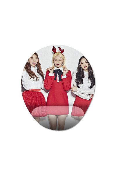 Pixxa موديل لوحة ماوس Momoland مع مسند للمعصم - 2 بيضاوي