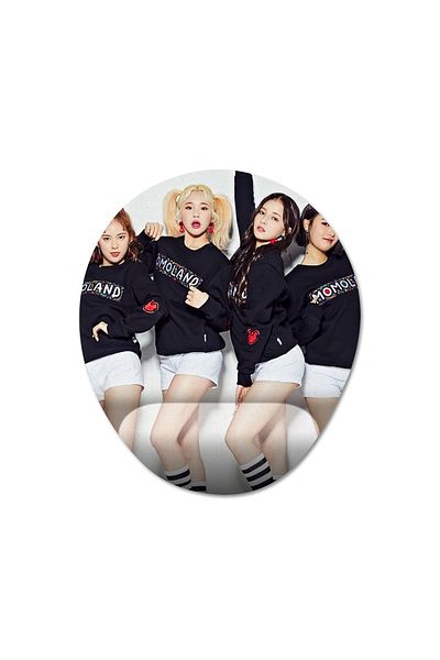 Pixxa موديل لوحة ماوس Momoland مع مسند للمعصم - 1 بيضاوي