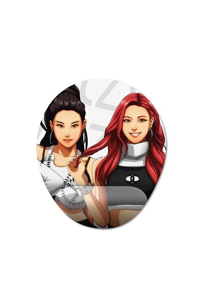 Pixxa موديل لوحة ماوس Itzy مع مسند للمعصم - 3 بيضاوي