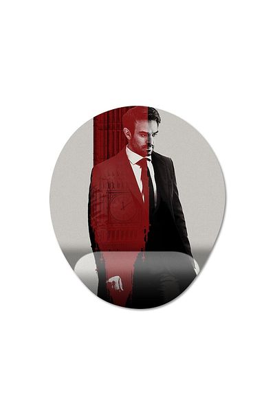 Pixxa موديل لوحة ماوس تريسون مع مسند للمعصم - 2 بيضاوي