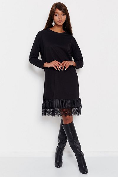 Hopoi Women's Black Skirt Lace Dress T3100