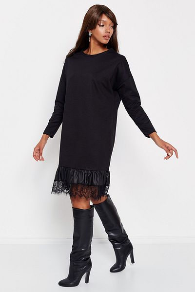 Hopoi Women's Black Skirt Lace Dress T3100