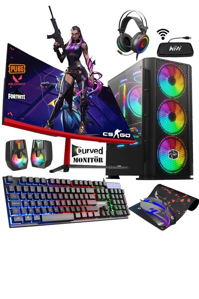 Zeiron Avanti Ix50 I3-10100f 32gb 256gb M.2+1tb Hdd Rx550 23.8" Oyuncu Masaüs...