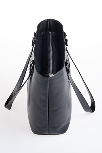 DERİNSS Dkb579 Genuine Leather Black Women's Hand and Shoulder Bag