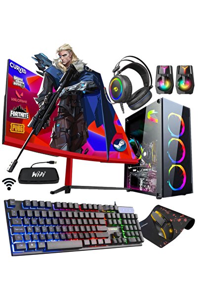 Zeiron Smx60 Intel Core i7 860 16GB Ram 256GB SSD GT730 4GB 23.6" Curved Oyuncu Masaüstü Bilgisayarı