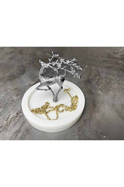 Modestmar Doğal Mermer Takılık Takı Kutusu Takı Standı Takı Düzenleyici Geyik...