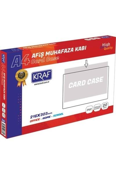 KRAF 10 Pieces Poster Enclosure Container A4 Card Case