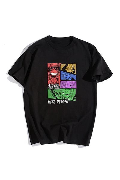 Touz Μπλουζάκι My Vision One Piece Μαύρο Unisex Oversize