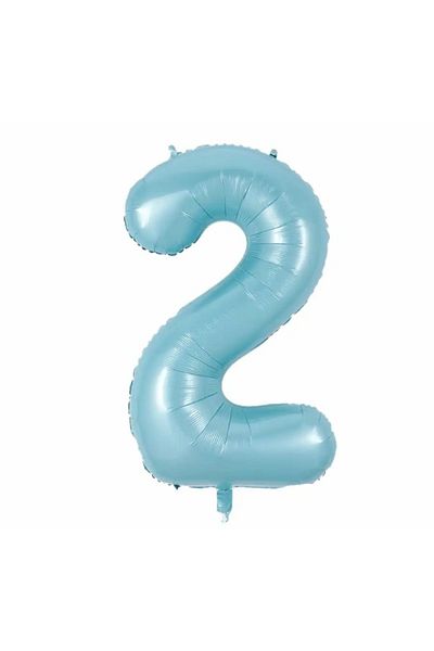 Deniz Party Store Blue 2 Year Old Foil Balloon 34 Inch 76-80 Cm