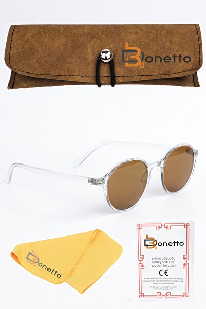 By Donetto نظارة شمسية للجنسين بلون القهوة الكريستالية