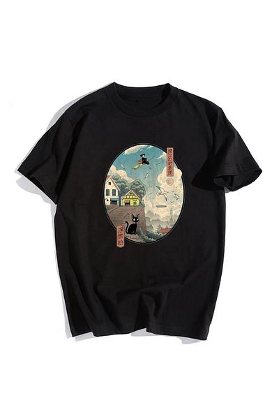 Touz Kiki Black Unisex Oversize T-shirt - Daily Little Witch