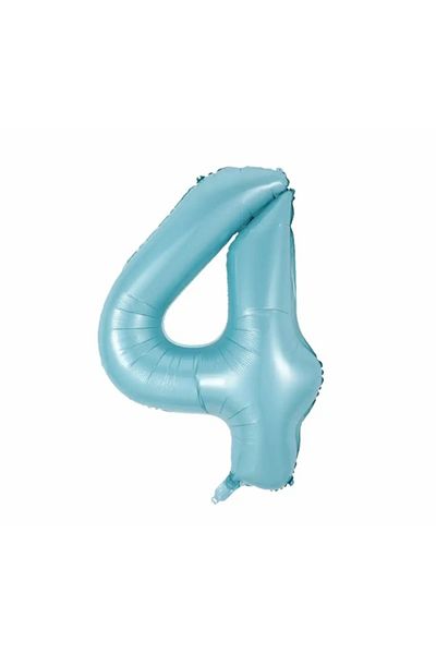 Deniz Party Store Blue 4 Years Old Foil Balloon 34 Inches 76-80 Cm