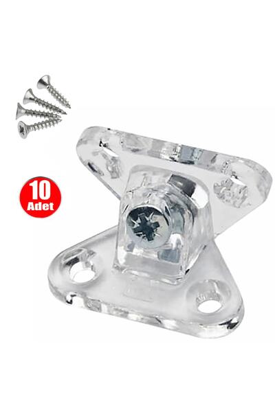 ALETÇANTAM Şeffaf Açılı Bağlantı Mobilya Dolap Köşe L Gönye - 10 Adet