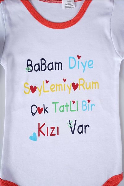MİNİKO KİDS I Don't Call My Father Written Baby Kids Long Sleeve Cotton Bady Bodysuit