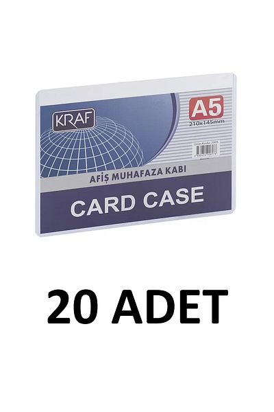 KRAF 20 Pieces Poster Enclosure Container A5 Card Case