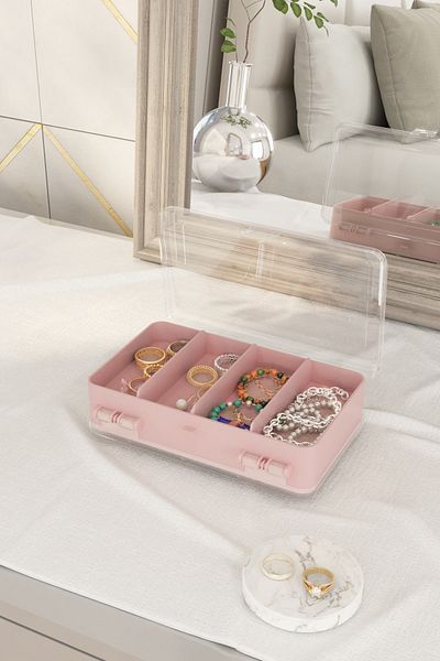 DOVİHOME Hope Makeup And Cosmetics Organizer Powder Pink