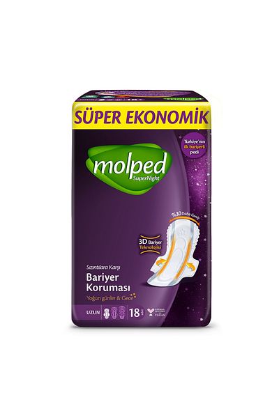Molped Super Night Super Economical Long 18 Pieces 4 Pieces