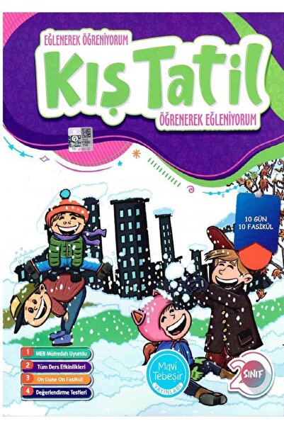 Tebeşir Yayınları Mavi Tebeşir 2.sınıf Kış Tatil Kitabı Yeni Basım