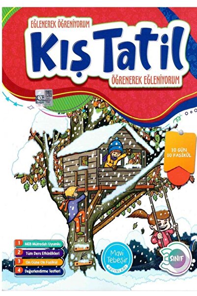 Tebeşir Yayınları 3.sınıf Kış Tatil Kitabı (karne Dosyası Hediyeli Yarıyıl Ta...