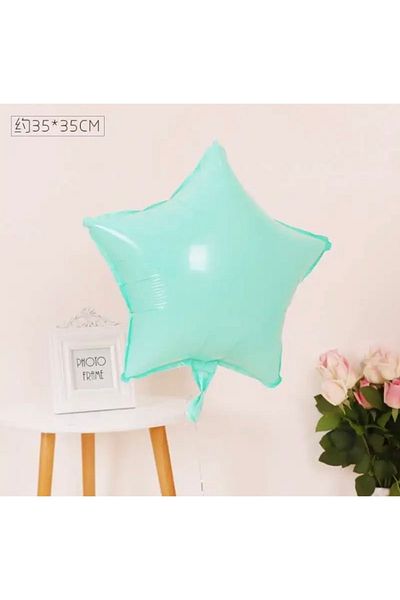 Deniz Party Store Macaron Green Star Foil Balloon 18 Inch 45 Cm 1 Piece