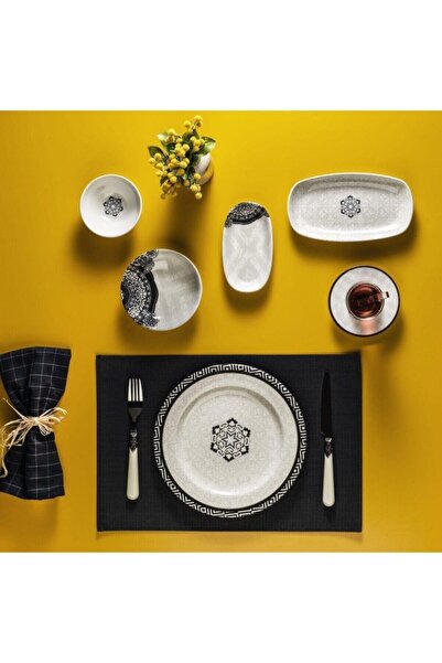 Schafer Sharon Kahvaltı Takımı 32 Parça Siyah