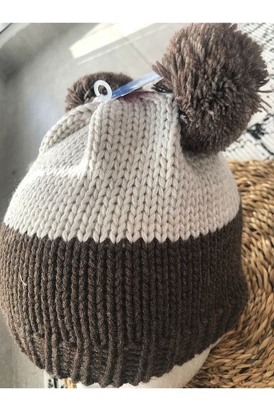 BTL STORE Beretă bicoloră pentru copii cu pompon