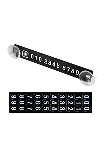 LEDONLİNE 1 Adet Araç Park Telefon Numaratör Oto Parkmatik Mıknatıslı Vantuzlu