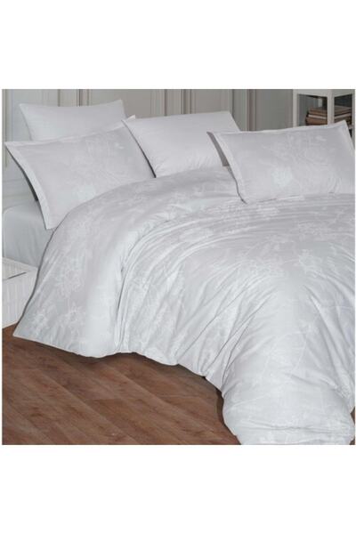 Clasy Ranforce Duvet Cover Set Double Arnor V1 White
