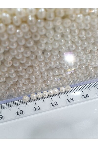 CRYSTALSHOP Perla de sticlă - Cremă 3mm (100GR - 2000AD)