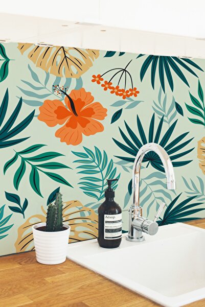 DECORIO HOME Mutfak Tezgah Arası & Banyo Fayans Kendinden Yapışkanlı Folyo Kaplama Sticker