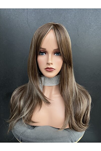 8 Kadına Dair Herşey Exclusive Luxury Perched Brown Platinum Balayed Wig